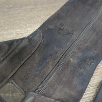 JUNIORS Synthetic Half Chaps *fair, peeling, dirt, rubs, v.stretched els
