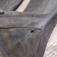 JUNIORS Synthetic Half Chaps *fair, peeling, dirt, rubs, v.stretched els
