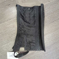 JUNIORS Leather Half Chaps *gc, clean, mnr film, residue, rubs & scraped edges
