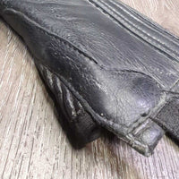JUNIORS Leather Half Chaps *gc, clean, mnr film, residue, rubs & scraped edges
