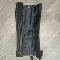 JUNIORS Leather Half Chaps *gc, clean, mnr film, residue, rubs & scraped edges
