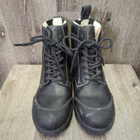 Winter Paddock Boots, laces, Fleece *xc/vgc, clean & residue, mnr scuffs, marks, rubs & scratches, older
