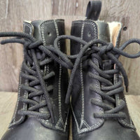 Winter Paddock Boots, laces, Fleece *xc/vgc, clean & residue, mnr scuffs, marks, rubs & scratches, older
