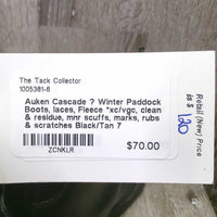 Winter Paddock Boots, laces, Fleece *xc/vgc, clean & residue, mnr scuffs, marks, rubs & scratches, older
