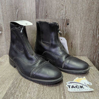 Paddock Boots, Zips *gc/fair, STUCK Zip-L, clean, peeling, v.stretched els
