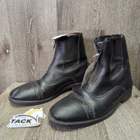 Paddock Boots, Zips *gc/fair, STUCK Zip-L, clean, peeling, v.stretched els
