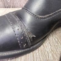 Paddock Boots, Zips *gc/fair, STUCK Zip-L, clean, peeling, v.stretched els

