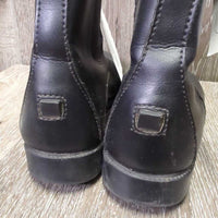 Paddock Boots, Zips *gc/fair, STUCK Zip-L, clean, peeling, v.stretched els
