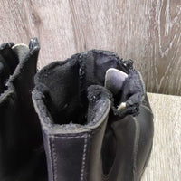 Paddock Boots, Zips *gc/fair, STUCK Zip-L, clean, peeling, v.stretched els
