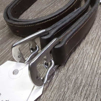 Pr Stirrup Leathers *vgc, clean, mnr rubs, scrapes, creases, threads
