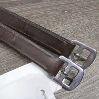 Pr Stirrup Leathers *vgc, clean, mnr rubs, scrapes, creases, threads
