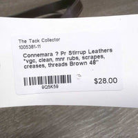 Pr Stirrup Leathers *vgc, clean, mnr rubs, scrapes, creases, threads
