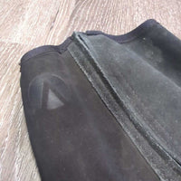 Pr Suede Half Chaps *gc, dirt, rubs, faded, seam rubs, older
