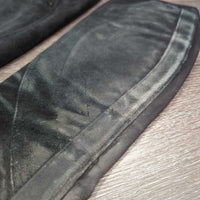 Pr Suede Half Chaps *gc, dirt, rubs, faded, seam rubs, older
