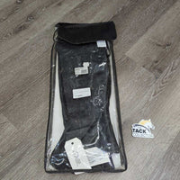 Perforated Leather Half Chaps, Back Zipper, bag *vgc, clean, mnr residue?dirt, faded
