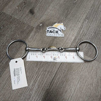 Thin French Link Loose Ring Snaffle, Half Moon Center *vgc, clean, mnr residue, rubs & scratches
