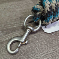 Nylon Lead Rope, snap *fair, older, stiff, stained, melted spots, frays, rust, smells
