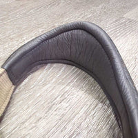 Nylon & Padded Leather Halter, snap, adj *vgc, dirt?stains, residue, mnr scrapes & edge rubs, scratches
