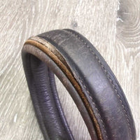 Nylon & Padded Leather Halter, snap, adj *vgc, dirt?stains, residue, mnr scrapes & edge rubs, scratches
