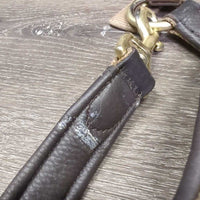 Nylon & Padded Leather Halter, snap, adj *vgc, dirt?stains, residue, mnr scrapes & edge rubs, scratches
