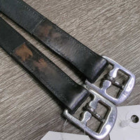Soft Thick Nylon Lined? Stirrup Leathers *vgc, clean, dents, mnr scrapes
