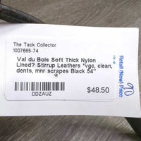 Soft Thick Nylon Lined? Stirrup Leathers *vgc, clean, dents, mnr scrapes
