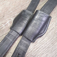 Soft "T Bar" Stirrup Leathers, Loop End, 2 Covers *vgc, dents, scrapes, rubs & threads
