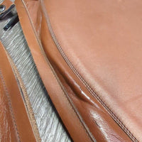 Thick Leather Half Chaps, Back Zips, snap on bottom elastics *vgc, mnr dirt, stains, oxidized & rubs
