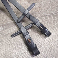 Cotton Web Notched Reins, 2x stoppers *like new
