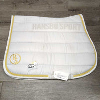Thick Quilt Jumper Saddle Pad, 2x piping *gc, mnr dirt, hairy, puckers, dingy
