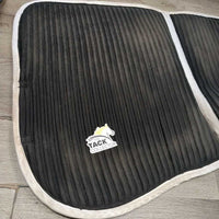 Thick Quilt Jumper Saddle Pad, 2x piping *gc, mnr dirt, hairy, puckers, dingy
