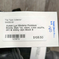 Paddock Boots, Zips *xc, clean, v.mnr scuffs, dirt & sticky zips
