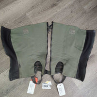 Pr Leather Half Chaps *vgc/gc, clean, cut els, rubbed, cuts in els*, mnr wavy, residue, bute
