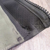 Pr Leather Half Chaps *vgc/gc, clean, cut els, rubbed, cuts in els*, mnr wavy, residue, bute

