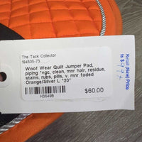 Quilt Jumper Pad, piping *vgc, clean, mnr hair, residue, stains, rubs, pills, v. mnr faded
