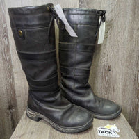 Tall Country Boots, Top Lace *gc, clean & dirty, scuffs, residue, scuffs, scrapes, LOOSE toes
