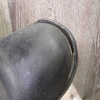 Tall Country Boots, Top Lace *gc, clean & dirty, scuffs, residue, scuffs, scrapes, LOOSE toes
