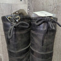 Tall Country Boots, Top Lace *gc, clean & dirty, scuffs, residue, scuffs, scrapes, LOOSE toes
