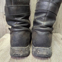 Tall Country Boots, Top Lace *gc, clean & dirty, scuffs, residue, scuffs, scrapes, LOOSE toes
