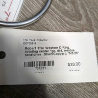 Thin Western D Ring, rotating center *gc, dirt, residue, scratches
