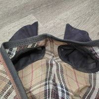 Hvy Mesh Bug Eye Fly Mask, ears *gc/fair, pushed in/crumpled eyes, No Nose, mnr hair, tears - pulls, torn els
