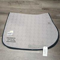 Quilt Jumper Saddle Pad, Piping "Equi Products" *gc/fair, clean, v.puckered, shrunk? cut tabs, older, holes
