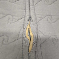 Quilt Jumper Saddle Pad, Piping "Equi Products" *gc/fair, clean, v.puckered, shrunk? cut tabs, older, holes
