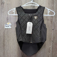 JUNIORS Soft Shell & Mesh Safety Vest *gc/fair, unstitched seams, clean, snags, v.rubbed & pilly, faded, glitter *Nov 2021
