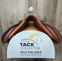 14" Adj *Med/Purple Gullet In *Measures 5.75" M/W R.Pessoa Pony XCH Close Contact, 2 Billet Guards, 2 Front & 2 Back Velcro Blocks, Tan Pessoa Cover, Foam Panels, Flaps: 10.5"L x 10"W Serial # 490009 SF 14
