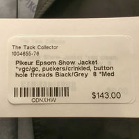 Show Jacket *vgc/gc, puckers/crinkled, button hole threads
