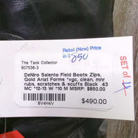 Field Boots Zips, Gold Ariat Forms *vgc, clean, mnr rubs, scratches & scuffs
