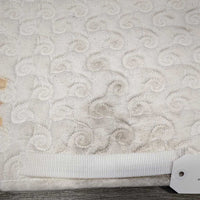 Thick Quilt Jumper Saddle Pad, piping *gc/fair, older, stains, v.rubbed & pilly, dingy, rubs, frayed piping
