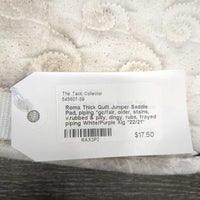 Thick Quilt Jumper Saddle Pad, piping *gc/fair, older, stains, v.rubbed & pilly, dingy, rubs, frayed piping
