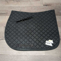 Quilt Jumper Saddle Pad *gc, clean, v.faded, hairy, rubs, threads, older
